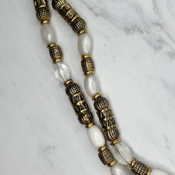 Express Vintage Chunky Beaded Gold Chain Belt Large (L/XL) Boho Statement ✨ - Picture 6 of 13